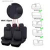 Car Seat Covers Black Universal Cloth Car Seat Covers Full Set Fit For Most Car Suv Van With Zipper Airbag Compatible Car Accessories Interior Q231120