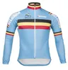 2018 Belgien Pro Team Winter Fleece Cycling Windproof Windjacket Thermal MTB Cykling Päls Mens Warm Up Jacket3684366