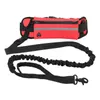 Hands Free Dog Leashes com zíper bolsa portátil Bolsa dupla maçaneta reflexiva de tração de bungee reflexiva corda