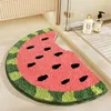 Teppich, Wassermelonen-Badezimmerteppich, weich getuftet, unregelmäßiges Obst, für Wohnzimmer, Tapis, Toilette, Küche, Tür, Bodenmatte, Wohnheim, Heimdekoration, 231118