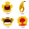 Vêtements pour chiens Chapeau de chat Costume adorable Canard Soleil Fleur Flamingo Tigre Banane pour petits chats Chiens Chaton Chiot Accessoire de fête