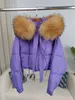 Kvinnor Down Parkas Ofbuy Winter Jacket True Fox Fur Raccoon Collar Thick Duck Loose Street Clothing Löstagbar 231120