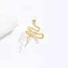 Rückenohrringe Climber Crawler Snake Clip On Wrap Ohrring Ohrstulpe für Frauen, nicht durchbohrt, Tier-Themen-Schmucktropfen