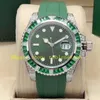 5 Model Mens Mechanical Watches Men's 40mm 116610 Diamond Bezel Green Dial Rubber Bracelet 116659 Steel Bracelet Sport Wristwatches Sport Men Automatic Watch