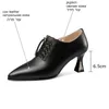 Модельные туфли для 8 лет, магазин, размер 33–43, удобные весенние туфли на высоком каблуке из натуральной кожи на шпильке, модные женские туфли на каблуке для вечеринки и свадьбы