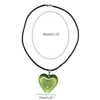 Hangende kettingen Koreaanse mode kleurrijk liefde hart glas voor vrouwen vrouwelijke unisex hyperbool punk ketting feest dansen sieraden