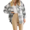 Herren Jacken Mode Winter Kleidung Frauen Plaid Jacken Mantel Street Style Shacket Hemd Jacke Luxus Flauschigen Button-Down Lange Mantel 231120