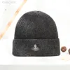 Viviennewestwood Viviene Westwood Beanie Hat Caps Hoed Dames Herfst en Winter Saturn Geborduurde Wollen Warme Muts Kasjmier Gebreide Muts