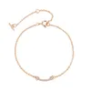 バングルブレスレットT Precision Mini Smiling Face Bracelet v Gold Plated 18K Rose Smial Diamond Veratile Luxury