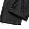 Mannen Jeans Mode Wijde Pijpen Gradiënt 2023 Mannen Koreaanse Stijl Rechte Zwarte Midden Taille Broek Mannelijke Broek maat 3XL