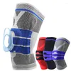 Knee Pads Sport Safety Protector Silicone Pad Support Side Bars Spring Brace Elastic Nylon Leg Bandage Basketball Fitness Pressure