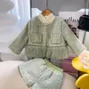 Kläder sätter vinterflickor Princess Kläder Set Autumn Thick Baby Children Barns rockar+kjol Plush T -shirt outfit kostymer 2 3 4 5 6 7y 231118