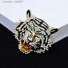 Pins Brooches CIN XIANG Vintage Spotted Leopard Brooches Vivid Animal Pins Rhinestone Crystal Jewelry for Men And WomenL231120