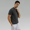 Men's T Shirts LUKU Metal Vent Tech Short Sleeve Outdoor Sports Fitness T-shirt Business Commuter Top Spring And Autumn