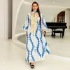 Abbigliamento etnico MD 2023 Abbigliamento islamico per donna Musulmano Dubai Abaya Abito da sera per feste di matrimonio di lusso Abito lungo Boho con ricami floreali