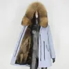 Futro dla kobiet sztuczny płaszcz z płaszczem zimowa Kobieta długa Wodoodporna parka naturalny kołnierz szop szopa grube ciepła linijka 231120