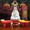Relógios de mesa Material Cerâmico Budista 8 polegadas Deusa da Riqueza e Misericórdia Decoração Sul da China Mar Guanyin Bodhisattva