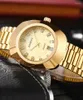 Relojes de pulsera Pareja de lujo Hombres Mujeres Reloj de cuarzo Oro Negro Diamante Tonneau Reloj Hombre de negocios Reloj de pulsera Hombre Señoras Reloj Hombre