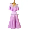 Stage Wear Ruffle Edge Modern Practice National Standard Dance Swing Dress Social Suit Can Be Customized In Large Sizes