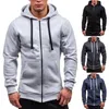 Jaquetas masculinas 2023 homens outono inverno moletom moletom ginásio jaqueta com capuz zip up pulôver jumper casaco outwear