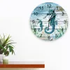 Relógios de parede tema oceano animal Seahorse Starfish relógio de design moderno decoração de sala de estar de mudo para casa decoração de interiores