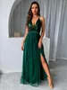 Partykleider V-Ausschnitt Damen Sexy Kleid Romantisch Ärmellos Mesh Elegant Röcke Pailletten Abend Hosenträger Luxus