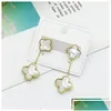 Pendants Stud Fashion Good Luck Clover Charm