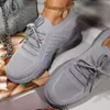 Sneakers Fashion Lace Kleid atmungsakte Plattform Frauen vulkanisieren Sommer Flat Mesh Sports Frau Running Schuhe