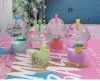 Party Favor Animal Bubble Milk Tea Keychain Creative Mini Coconut Beverage Acrylic Moving Liquid Oil Drop Smyckespresent ZZ