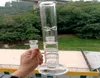 Narghilè Bong ad acqua in vetro trasparente dritto con filtri a nido d'ape Riciclatore Dab Rig per fumare con giunto da 18 mm9854439