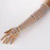 Bangle Women Statement Pave Crystal Rhinestone Arm Hand Chain Cuff Ring Copper Bracelet Wedding Bridal Celebrity Belly Dancer Jewelry 231120