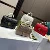 Frau liebt Marmont Umhängetaschen 2 G für Frauen Wellenmuster Kette Umhängetasche Handtaschen berühmte Luxus-Designer-Geldbörse hochwertiges Leder weibliche Messager-Taschen