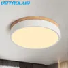 Ceiling Lights Modern Wooden Led Ceiling Lamp 30W Bedroom Living Dining Room Decor Simple Minimalist Chandelier Pendant Light Bathroom Fixture Q231120