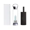 En gros 31 couleurs 550 ml cristal naturel quartz pierre précieuse bouteille d'eau infusée Reiki bien-être obélisque baguette guérison énergie verre tasse BJ