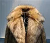 Futro męskie sztuczne płaszcz IEFB naśladowanie włosy szop praczowe długie płaszcze gęste ciepły garnitur kołnierzyk sztuczny tkanin wełniany tkanina wysokiej jakości 231120