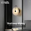 Wall Lamp 16CM Marble Indoor Lamps Living Room Dinning Decoration Led Lights Fixture Sconces Natural Pattern Stone