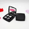 Lagringsflaskor Black Eye Shadow Boxes / Plastic 4 Grid Foundation Tom Jar Lipstick Container F551
