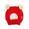 Dog Apparel Funny Knitting Hat For Small Dogs Cartoon Bear Ear Puppy Costume Lovely Tiny Headgear Winter Cap Drop