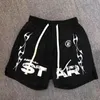 Herrshorts 2023ss Hellstar Studios X4 In 1 1 Elastisk midja Basket Svart Gul Kläder 230419