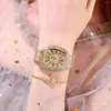 Polshorloges luxe volledige diamanten dameshorloge kristal dames armband pols horloges klok relojes kwarts voor vrouwen 10