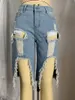 Damen-Shorts, sexy, zerrissenes Loch, knielang, Baggy-Denim, Damen, lockere, gerade, kurze Jeans, Indie-Mode, 2023, Übergröße, Streetwear, 230419