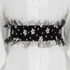 Ceintures Blanc Noir Dentelle Broderie Fleur Taille Ceinture Femmes Vintage Ceinture Élastique Corset Élégant Dames Chemise Robe Décoration