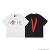 T-shirts Luxe Heren Designer Modekleding V Tops eenzaam Korte mouwen Veelzijdig Valentijnsdag Limited Love Scratchprint Graffiti Big v Unisex Paar T-shirt