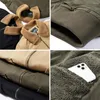 Herrjackor tvättade bomullstjock fleece casual Men parkas kappa vinter varm varsity jacka militär vindtät vit krage man 4xl