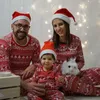 Abiti coordinati per la famiglia Pigiama natalizio per la famiglia Set Casual Morbido Madre Padre Bambini Abiti coordinati Xmas Family Look 2 pezzi Completo da notte 231120