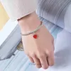 T Jewelery Designer Bracelet Titanium Steel Round Bead Chain Love Monamel Fansh Fashion شخصية صافية حمراء نفس السوار لا يتلاشى هدية