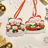 Yeni Noel Kardan Adam Dekoratif Karikatür Asma Noel Ağacı Reçinesi UV Baskı Süsleri Festival Dekorasyon DIY Takılar