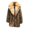 Futro męskie sztuczne płaszcz IEFB naśladowanie włosy szop praczowe długie płaszcze gęste ciepły garnitur kołnierzyk sztuczny tkanin wełniany tkanina wysokiej jakości 231120