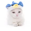 Vêtements de chien mignon chapeau d'animal de compagnie animaux de bande dessinée tigre chiens chats couvre-chef Halloween fête cosplay peluche tête enveloppes fournitures