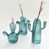 Vases Cactus Shaped Home Ornaments Hydroponic Terrarium Container Colorful Desktop Flower Pots